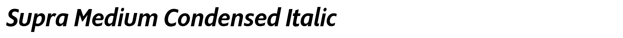 Supra Medium Condensed Italic image